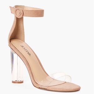 JUSTFAB Camden Reflective Heeled Sandal Dress